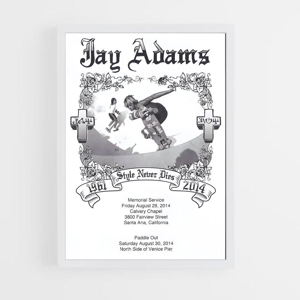 Poster Jay adams – affiche Skateboard (vue 3)